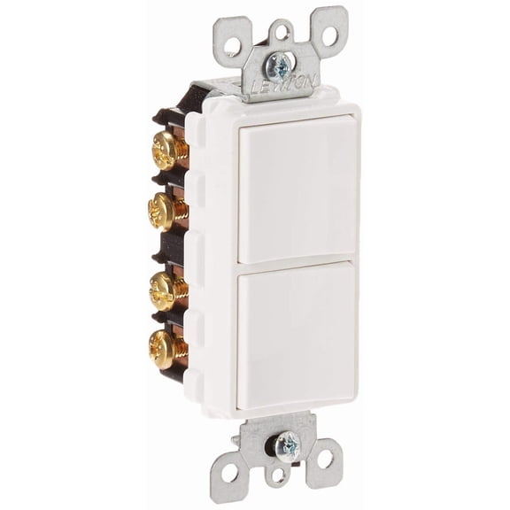 Volt, Decora 3-Way / 3-Way AC Combination Switch, Commercial Grade, Grounding, 5640-W, White