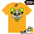 Volt Gold 1s to match Sneaker Match Tees Gold "Misunderstood Bunny