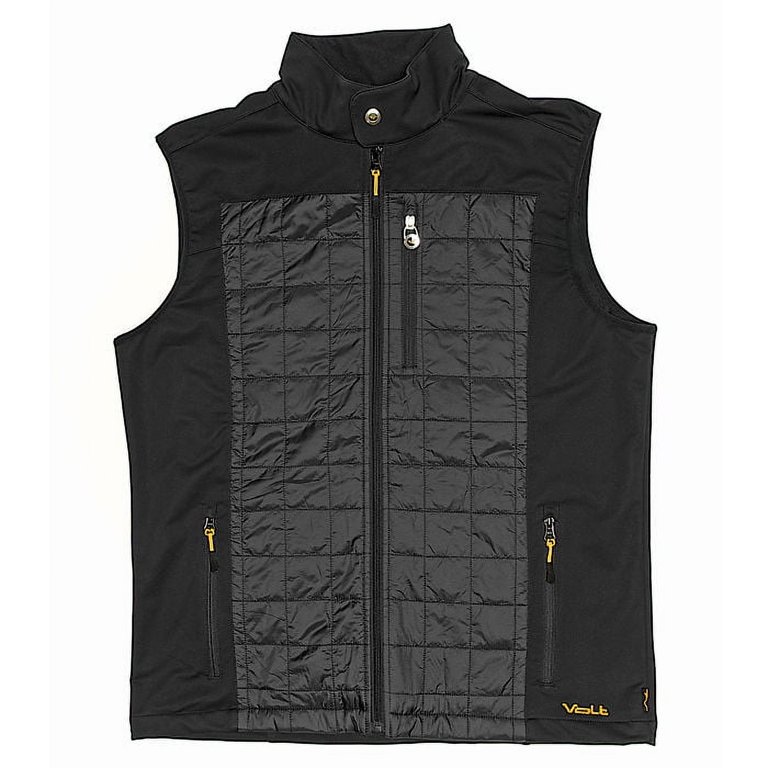 Volt Heat Mens Black Softshell Nylon Golo Vest Heated Coldweather