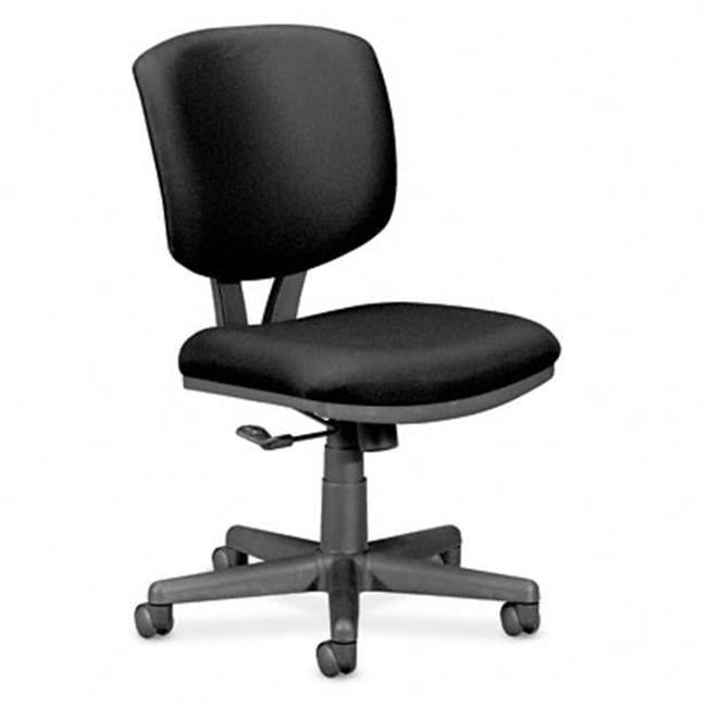 Black Adjustable Swivel Task Chair with Fabric Seat