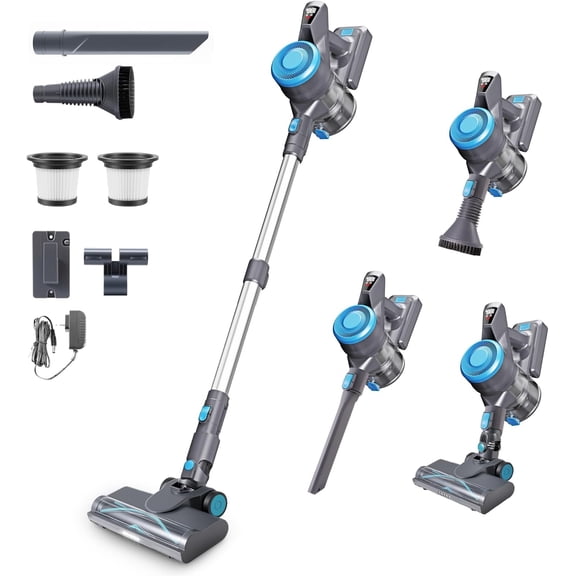 VoltVac Go Cordless Vacuum Cleaner for , 30000PA for Carpets Hard Floors, 50Min Portable Handheld Vacuum, 2 Filters, Lightweight