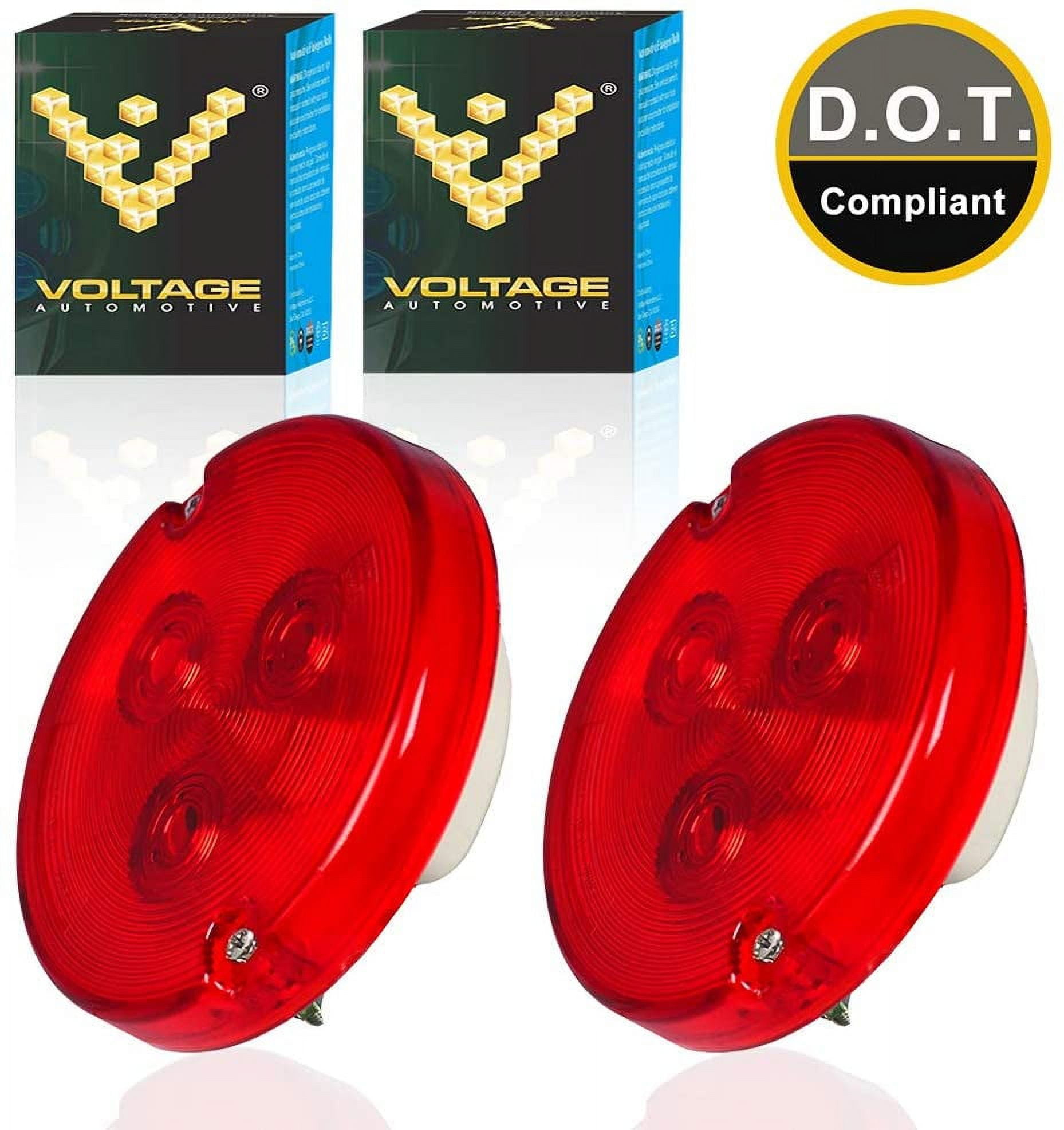 Voltage Automotive 3.7 Inch Round LED Tail Light Turn Signal Parking