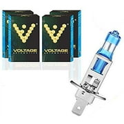 Voltage Automotive H1 Headlight Bulb 12258 Blue Eagle 40 Percent Brighter Upgrade Replacement For High Beam Low Beam Driving Fog Light,Pack of 4