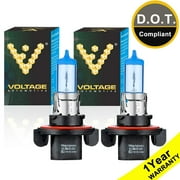 Voltage Automotive H13 9008 Headlight Bulb Upgrade Replacement For High Low Beam Driving Light,Polarize White,Pair of 1