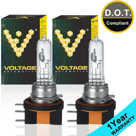 Voltage Automotive H15 64176 Headlight Fog Light Bulb Standard Replacement For High Beam Low Beam Fog Lights,1 Pair