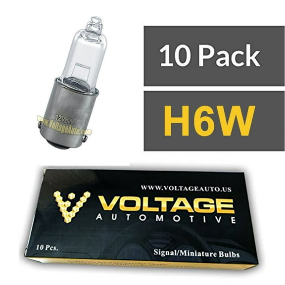 Voltage Automotive H6W 64132 Light Bulb For Signal Light Indicator Light Parking Light Reverse Light,Pack of 10