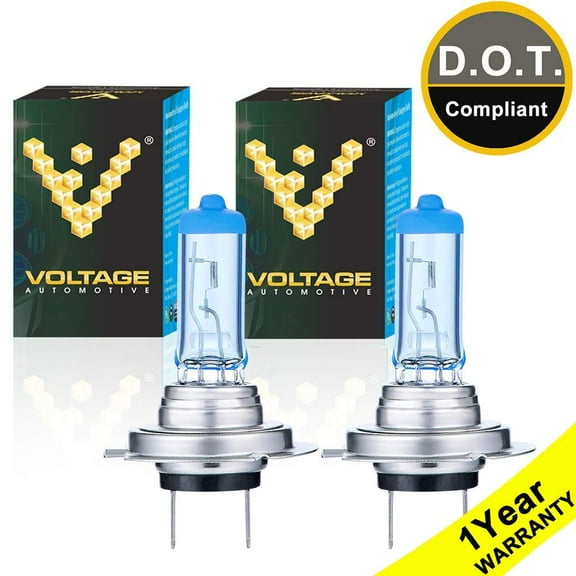 Voltage Automotive H7 Headlight Bulb Polarize White Upgrade Replacement (Pair)