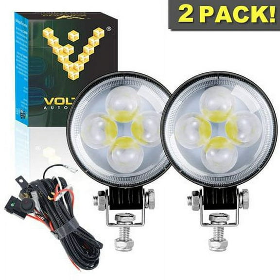 Voltage Automotive LED 3" Inch Round Fog Light 6000K Spot Light With Fisheye Lens