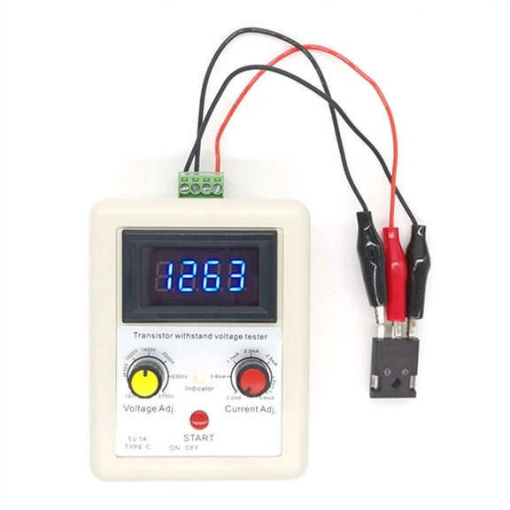 Voltage Capability IGBT Transistor Tester Diode MOS Triode LED Voltage Testing Tool Withstand Voltage Tester White+Blue,1 x Transistor Withstand Voltage Tester with Test Pen,White&Blue