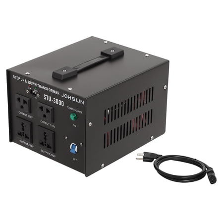 Voltage Converter 3000W, 110V to 220V Step Up Down Transformer with 5V USB, 110V USA Outlet, 220V Universal Outlet, for Home Travel