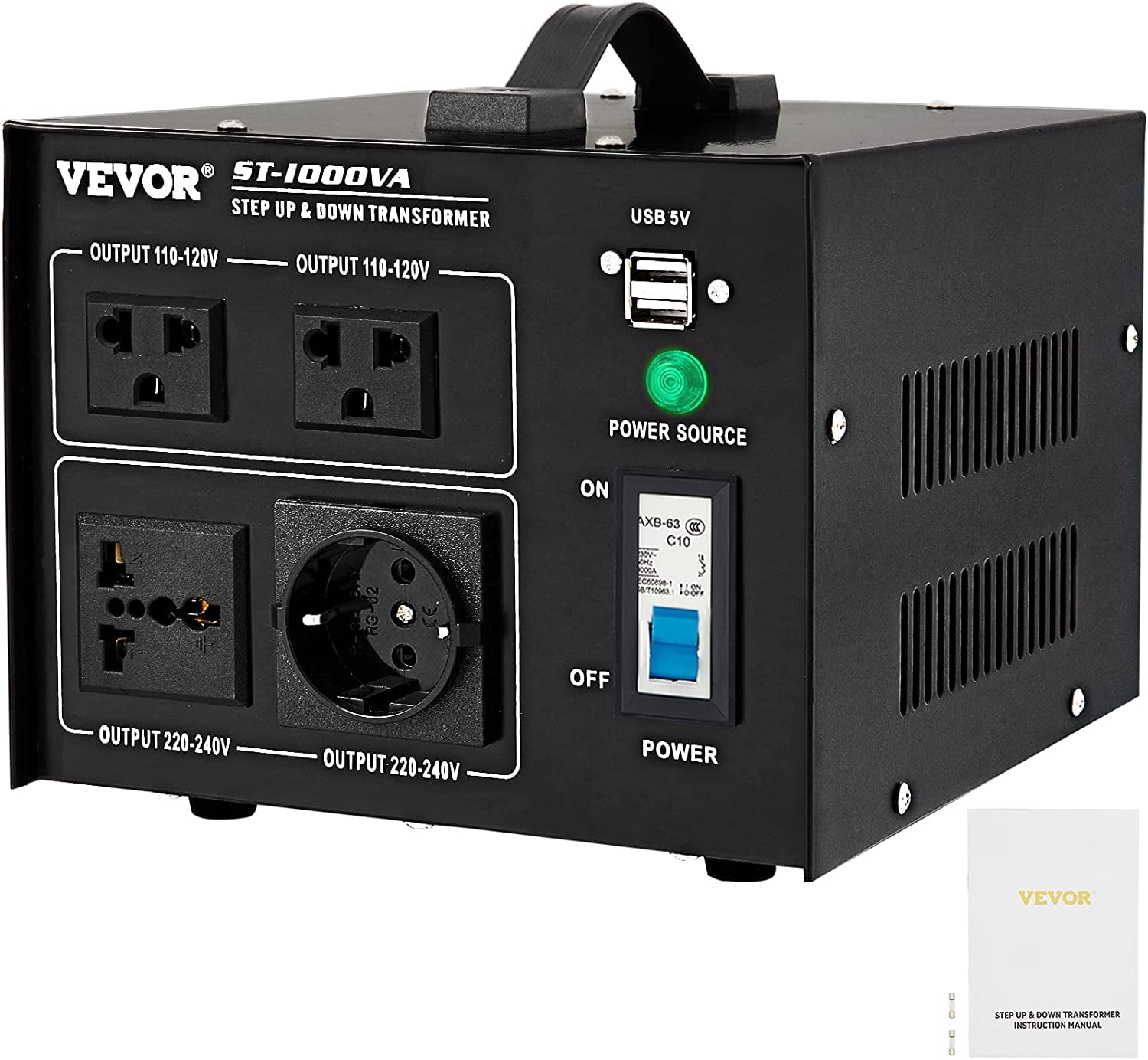 Voltage Converter Transformer,1000W Heavy Duty Step Up/Down Transformer Converter(240V to 110V, 110V to 240V),2