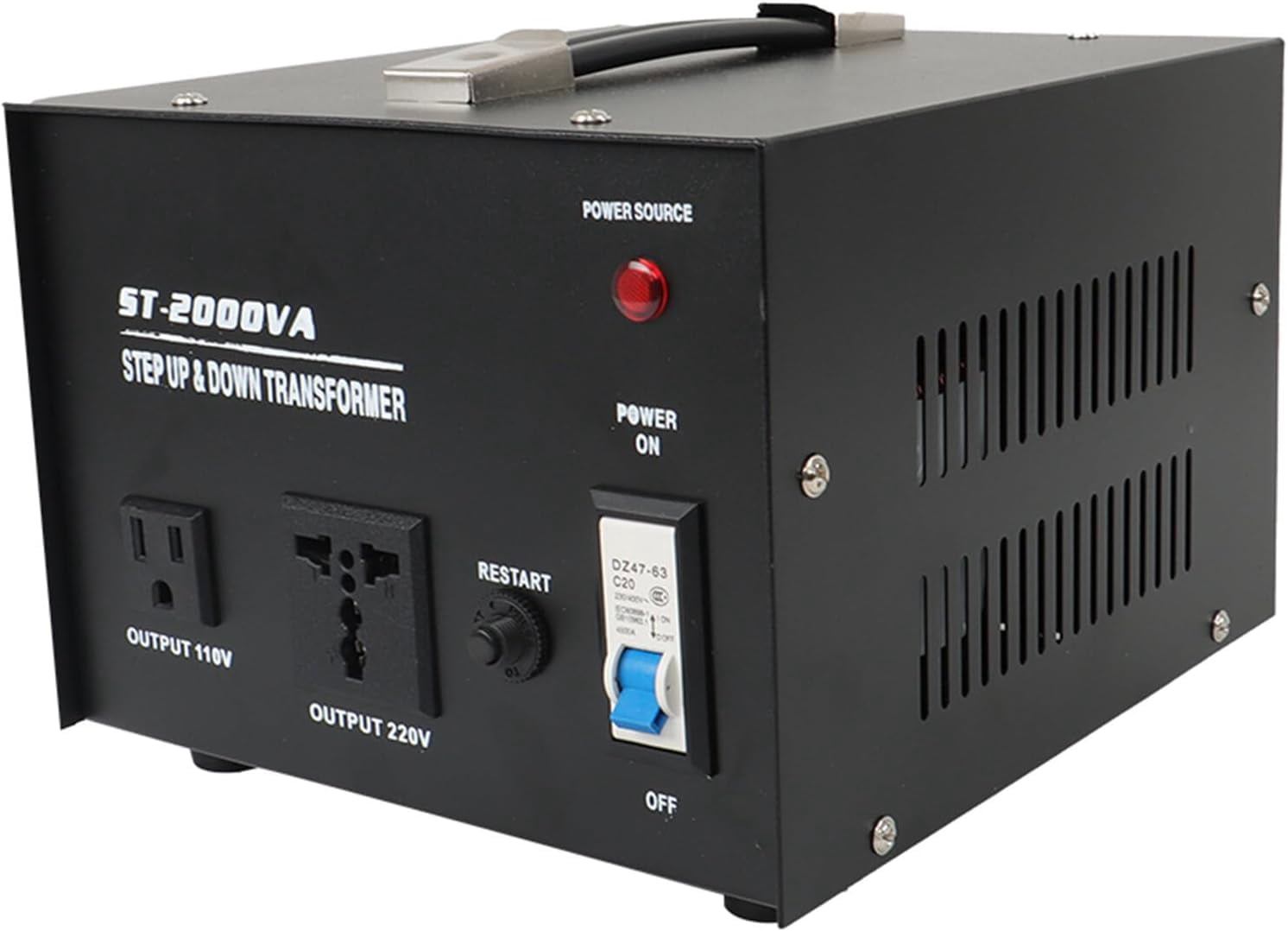 Voltage Converter Transformer 2000 Watt Step-Up/Buck Transformer 110 Volt to 220 Volt/220 Volt to 110 Volt