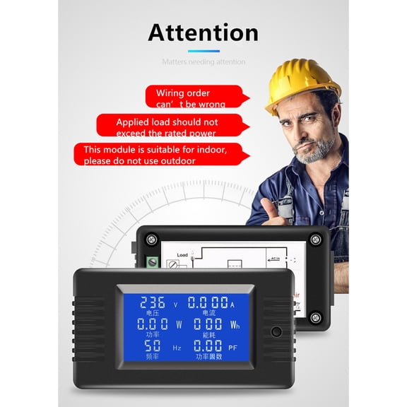 Voltage Current Meter,100a Display With Split Ct Display Meter With Split Meter Voltmeter Ammeter Open And Ct Meter Meter Voltmeter And Ct 100a