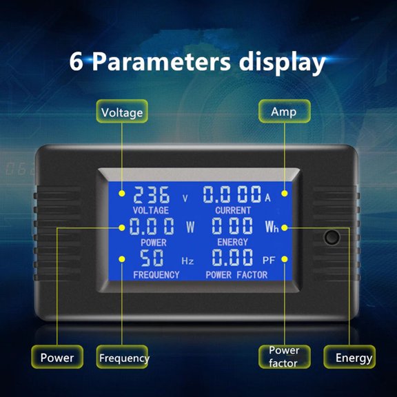 Voltage Current Meter, Meter Voltmeter Open And Ct Pzem-022 Open And 100a Display Voltmeter Ammeter Meter With Split Ct Meter With Split And Ct 100a Fesjoy