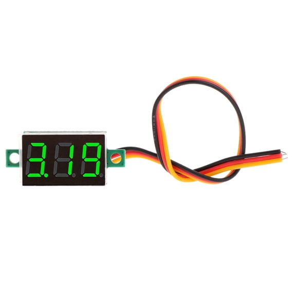 Voltage Display Mini Digital Voltmeter 0.36-Inch Three-Wire 0-100V Voltage Tester Reverse Polarity for