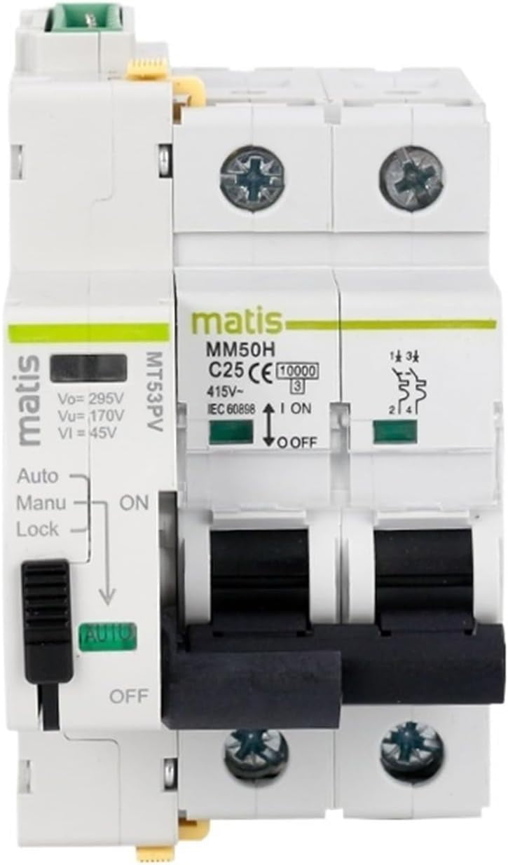 Voltage Protector 220V with 2P Circuit Breaker for Solar Panel