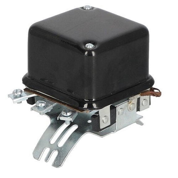 Voltage Regulator - 12 Volt - 4 Terminal - Curved Mount fits John Deere A 60 70 fits Massey Ferguson 1009723M91 fits Allis Chalmers 70239679 1100440