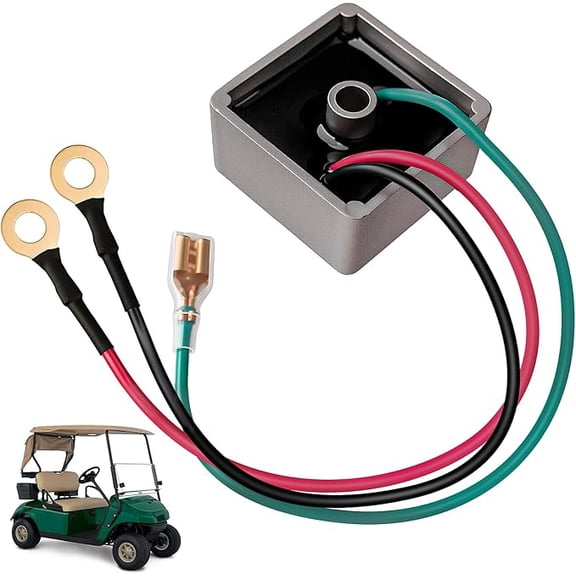 Voltage Regulator Rectifier Replacement for E-Z-GO EZGO Express L4, Express L6, Express S4, Express S6, Shuttle 2+2, Medalist, RXV, ST480, ST Clay's Car, 27739-G01 27739G01, 435-203 435203