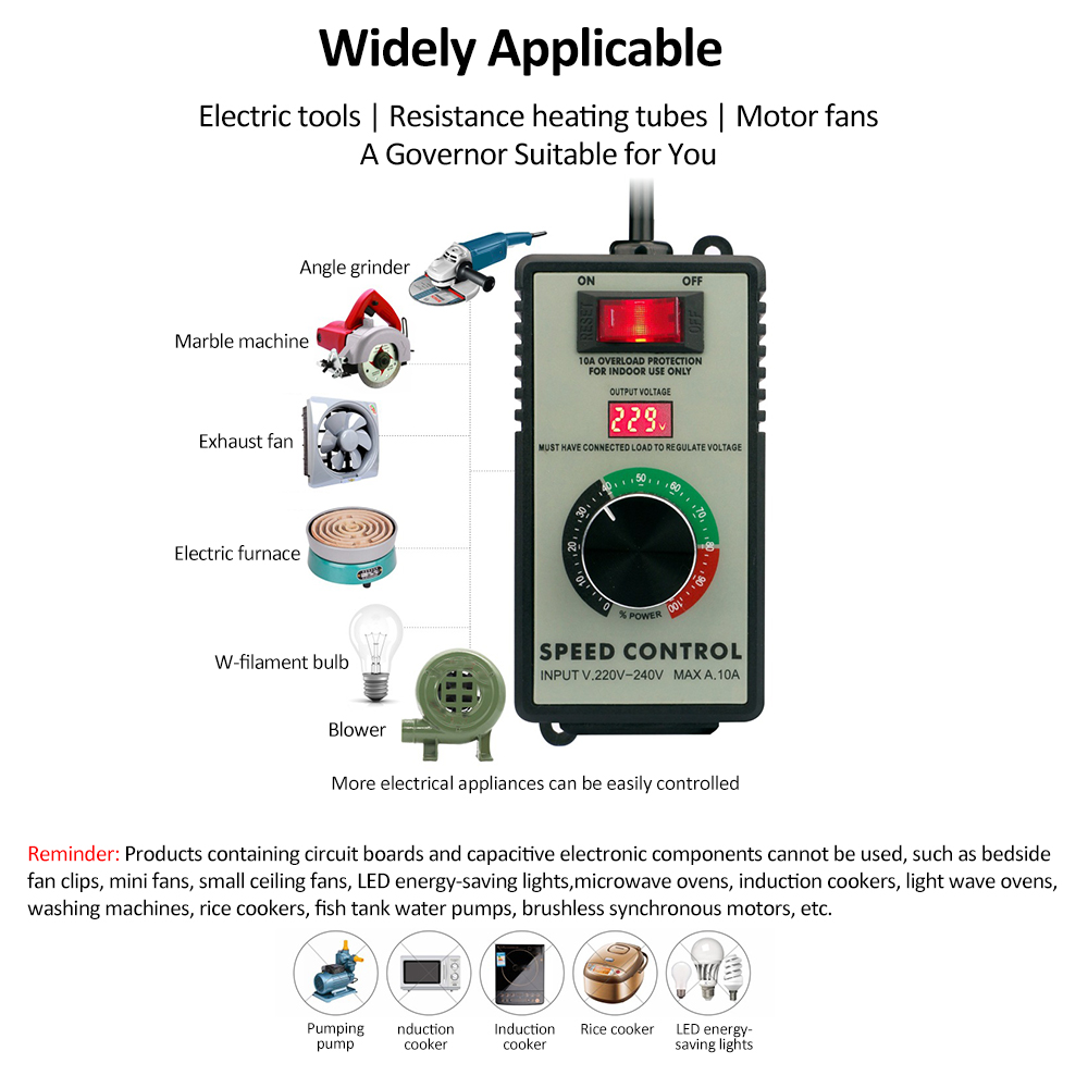 Variable Speed Router Table Power Switch Voltage Regulator,Router Fan Drill Speed Router Fan Switch Led Display ...
