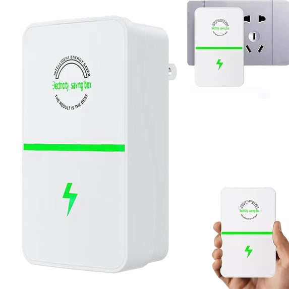 Voltage Stabilizer Power Saver Box, Energy Saving Device for Home & Office, Uk Plug, Reduces Electricity Consumption, 90V-250V Under $10, White One Size