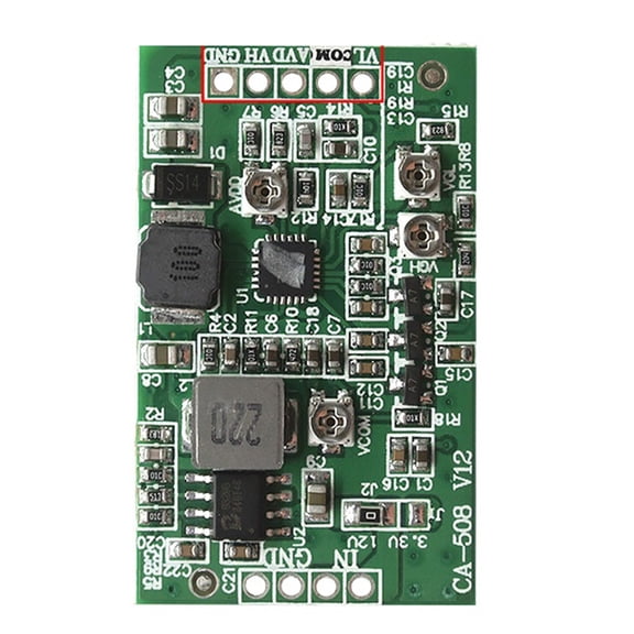 Voltage Step Up TCON Board for LCD Screen, 3.3/5V Input Voltage Adjustable Module with 4-Channel Output CA-408/CA-508