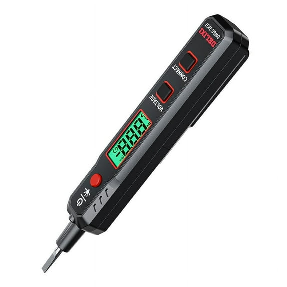 Voltage Tester/12V-300V Non-Contact and Contact Voltage Pen with NCV, Live/Null Wire Tester Electrical Tester with LCD Display Buzzer Alarm Wire Breakpoint Finder (More Accurate No Gloves)