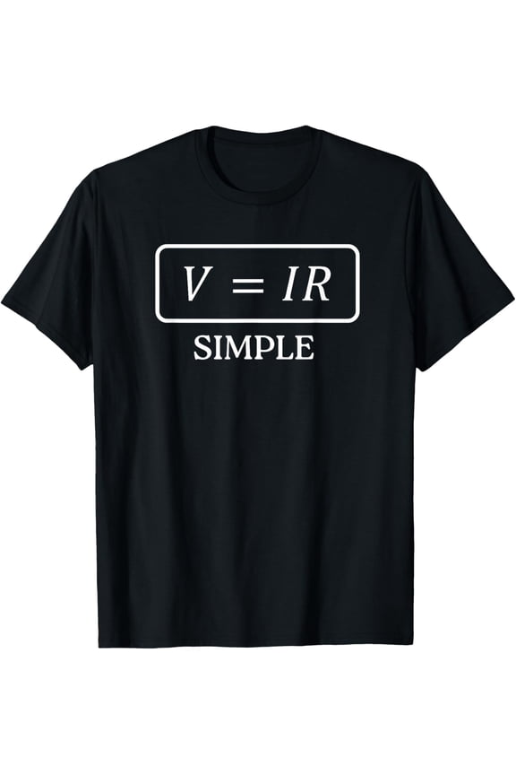 Voltage current and resistance -Simple Electrical Engineer T-ShirtMen and women, White Black T-shirt, size: Extra large S-2097XL
