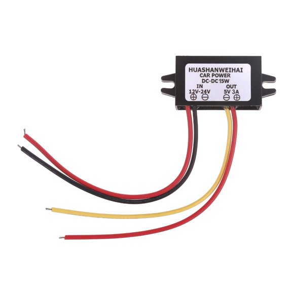 Voltages Reduction Module Open End Power Converters DC24-12V to 5V2A/5V3A Car Power Conversion Adapter Cord