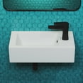 thumbnail image 1 of Voltaire 19.5 x 10 Rectangular Ceramic Wall Hung Sink with Right Side Faucet Mount, 1 of 10