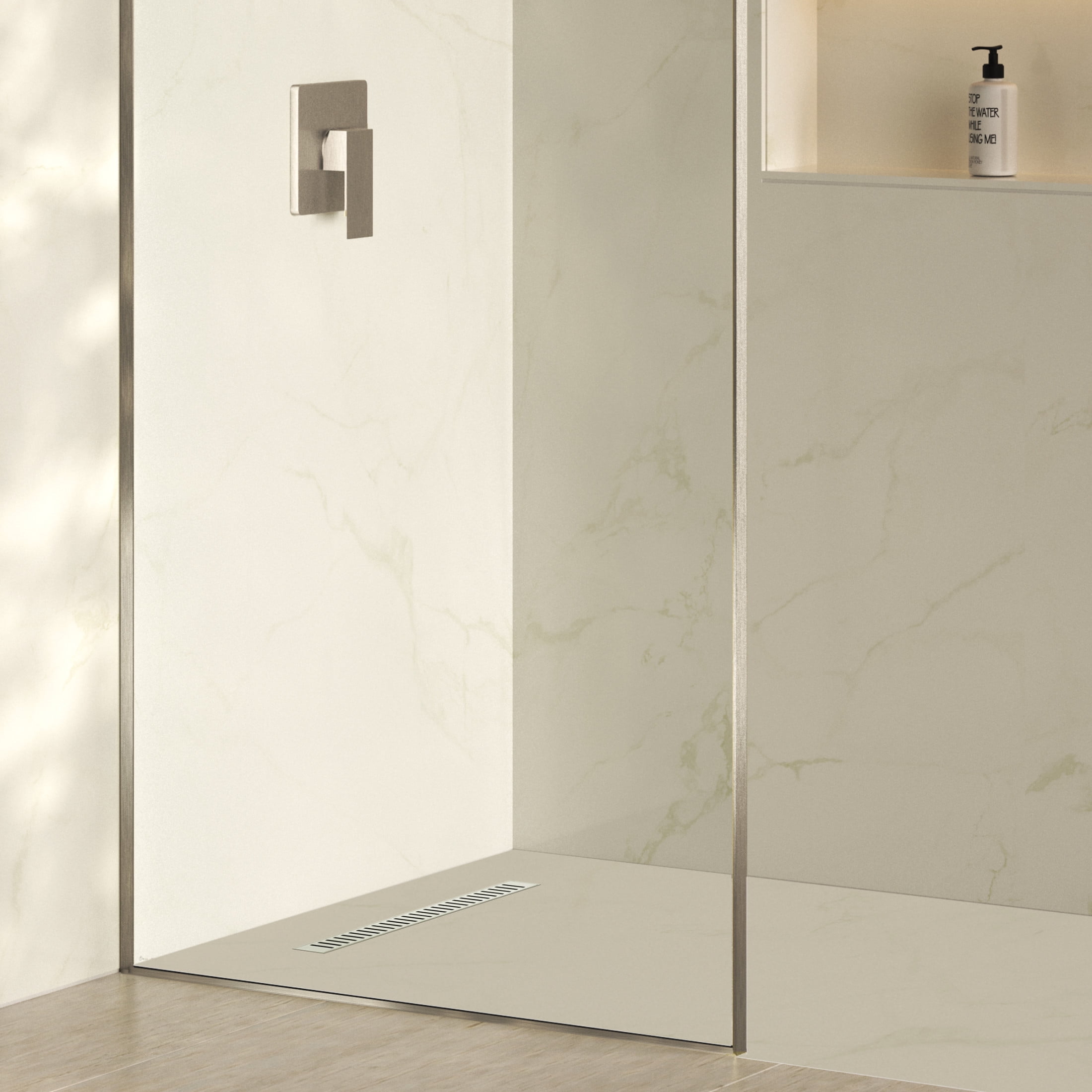 Voltaire 24" Stainless Steel Linear Shower Drain in Chrome