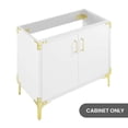thumbnail image 1 of Voltaire 36" Single, Bathroom Vanity in White with Gold Hardware - Cabinet Only, 1 of 5