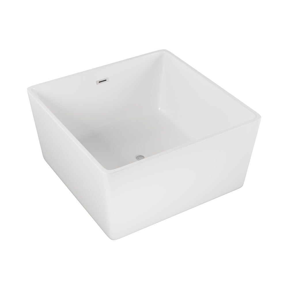Voltaire 47" White Acrylic Square Freestanding Bathtub
