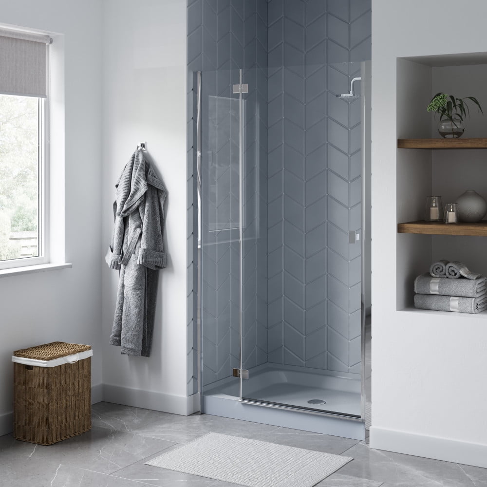 Voltaire 48" x 36" Gray Acrylic Single-Threshold Shower Base