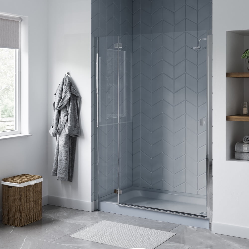 Voltaire 60" x 32" Gray Acrylic Shower Base with Right-Hand Drain