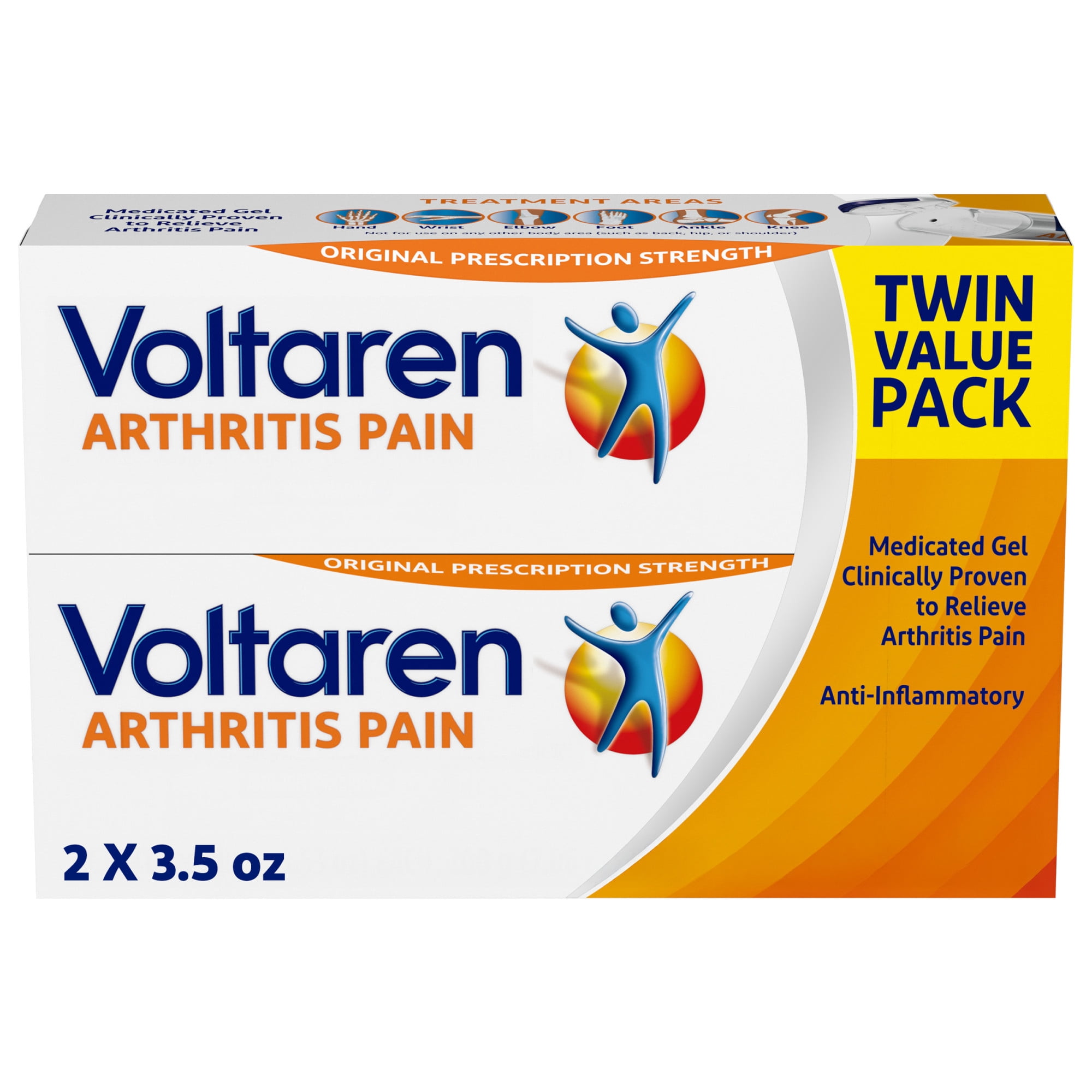 Voltaren Arthritis Pain Gel for Powerful Topical Arthritis Pain Relief with Diclofenac Gel - Easy Open Cap - 100 G X 2