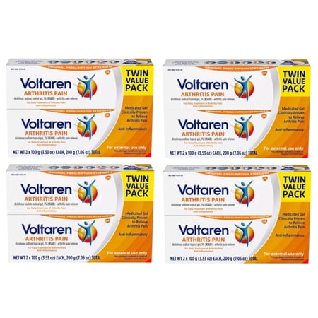 Voltaren Arthritis Pain Topical Gel,3.53 oz. Twin Pack - Pack of 4