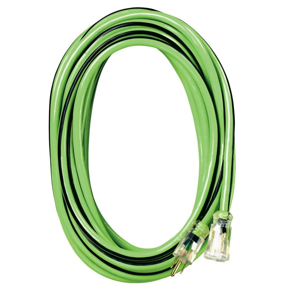 Voltec 05-00114 50 ft. Extension Cord With Lighted Ends, 3-Conductor - Green & Black, Case of 4