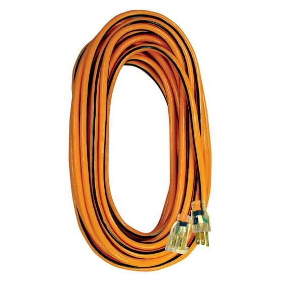 Voltec 05-00342 14/3 SJTW Outdoor Extension Cord with Lighted End, 50-Foot,
