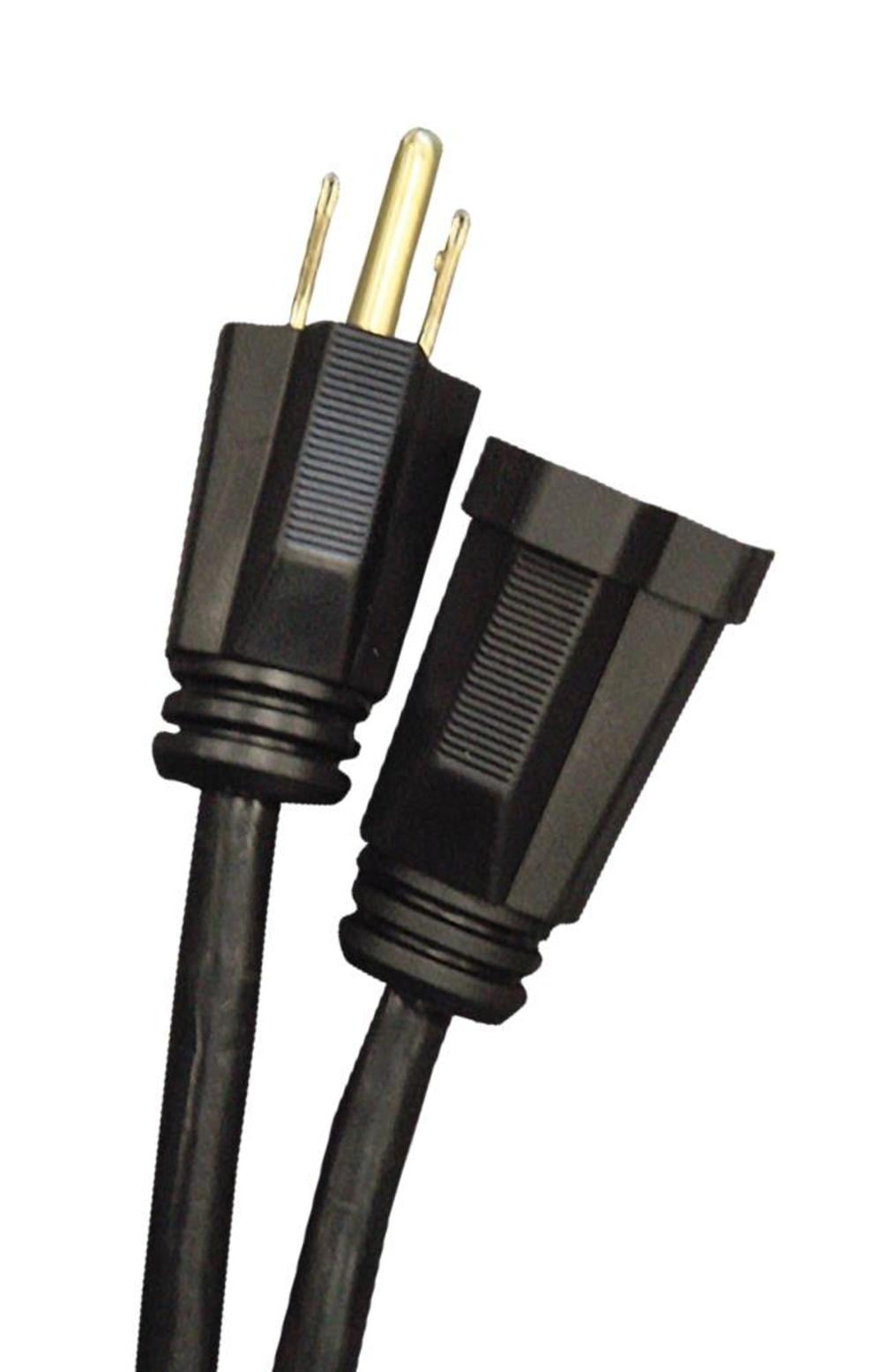 Voltec 10 Ft. 16/3 Sjtw Black Extension Cord Nema 515