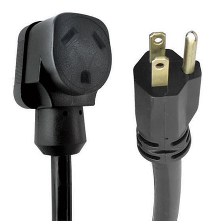 Voltec 16-00552 STW 1-Outlet Adapter Extension Cord 10/3 Gauge 5-15P/30A - 15A, 12"