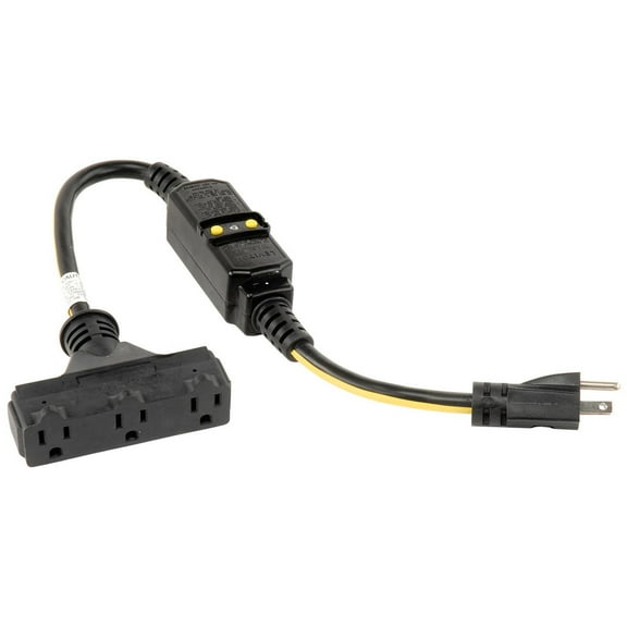 Waterproof In-Line GFCI To Pow-R-Block 15A 2' 12/3 Gauge Cord