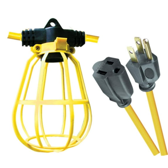 Voltec 50Ft 12/3 Stw U-Ground Plastic Cage Light String