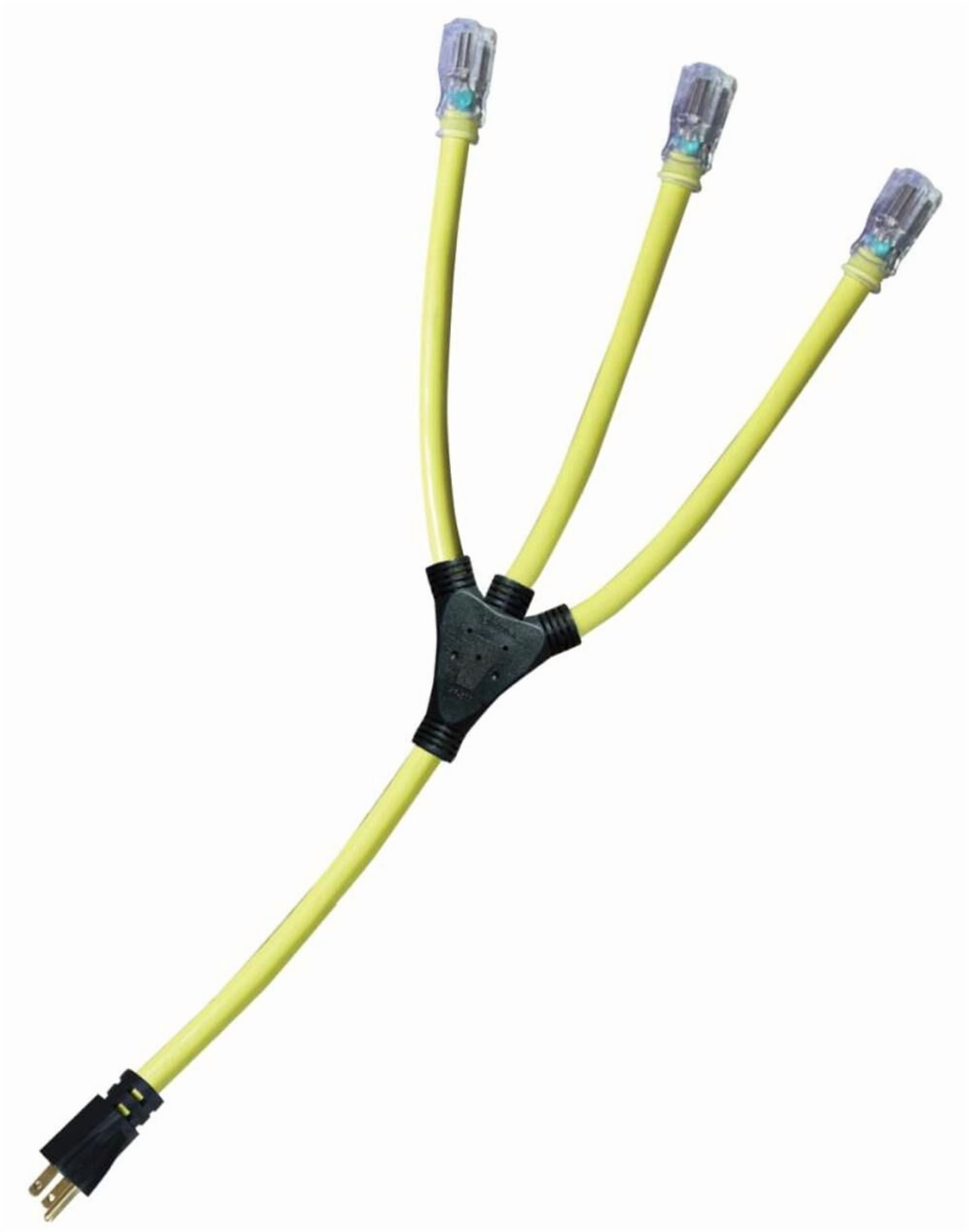 Voltec 2 Ft. U-Ground W Adapter With Lighted Ends, 12 Gauge - Walmart.com