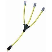 Voltec 2 Ft. U-Ground W Adapter With Lighted Ends, 12 Gauge
