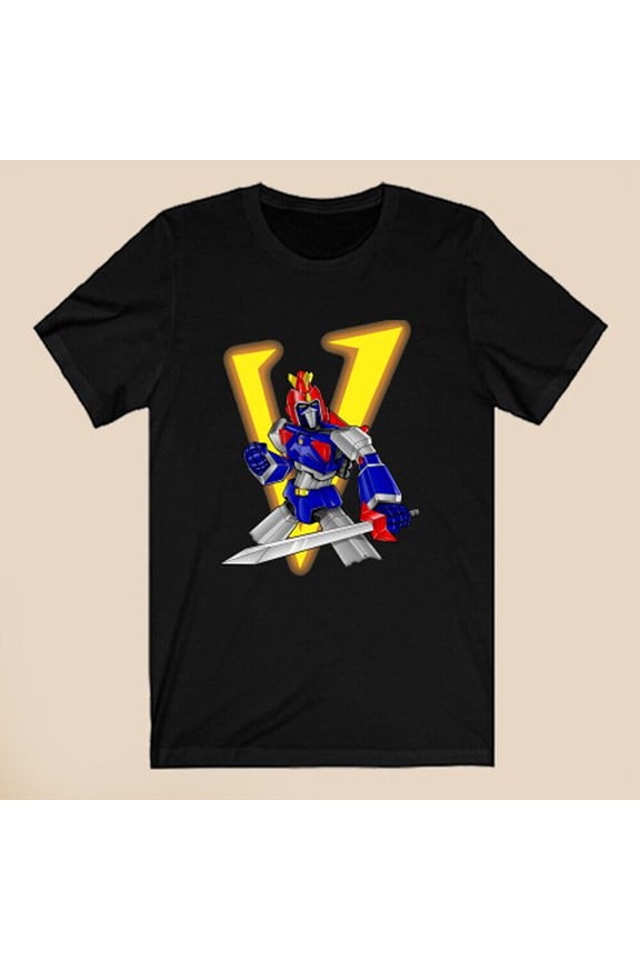 Voltes V Icon Men's Black T-Shirt Size S-5XL