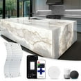 thumbnail image 1 of Voltide 2 Pack LED Backlight Sheet White 6000K 24V 36W, Dimmable LED Panel Sheet, Flexible Backlit Light with Remote Control, 19.7X9.7 Inch for Marble, Onyx, Quartz Countertop, 1 of 6