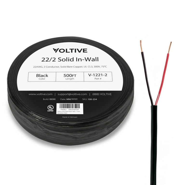 22 gauge 2-conductor wire (Sold by the foot)