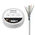 thumbnail image 1 of Voltive Cat6 Riser (CMR), 250ft, White - Solid Bare Copper Bulk Ethernet Cable - UTP - 600MHz - UL Certified & ETL Verified, 1 of 4