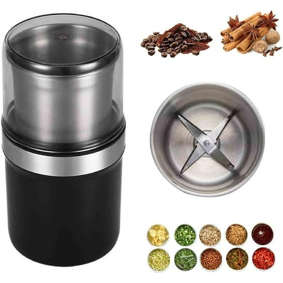 Voltix Electric Multi-use Cup Grinder – Large Capacity Stainless Steel, Dual-Layer Lid, Detachable and Water Washable Electric Multi Use Cup Grinder, for Home Kitchen (Criss-Cross Blade)