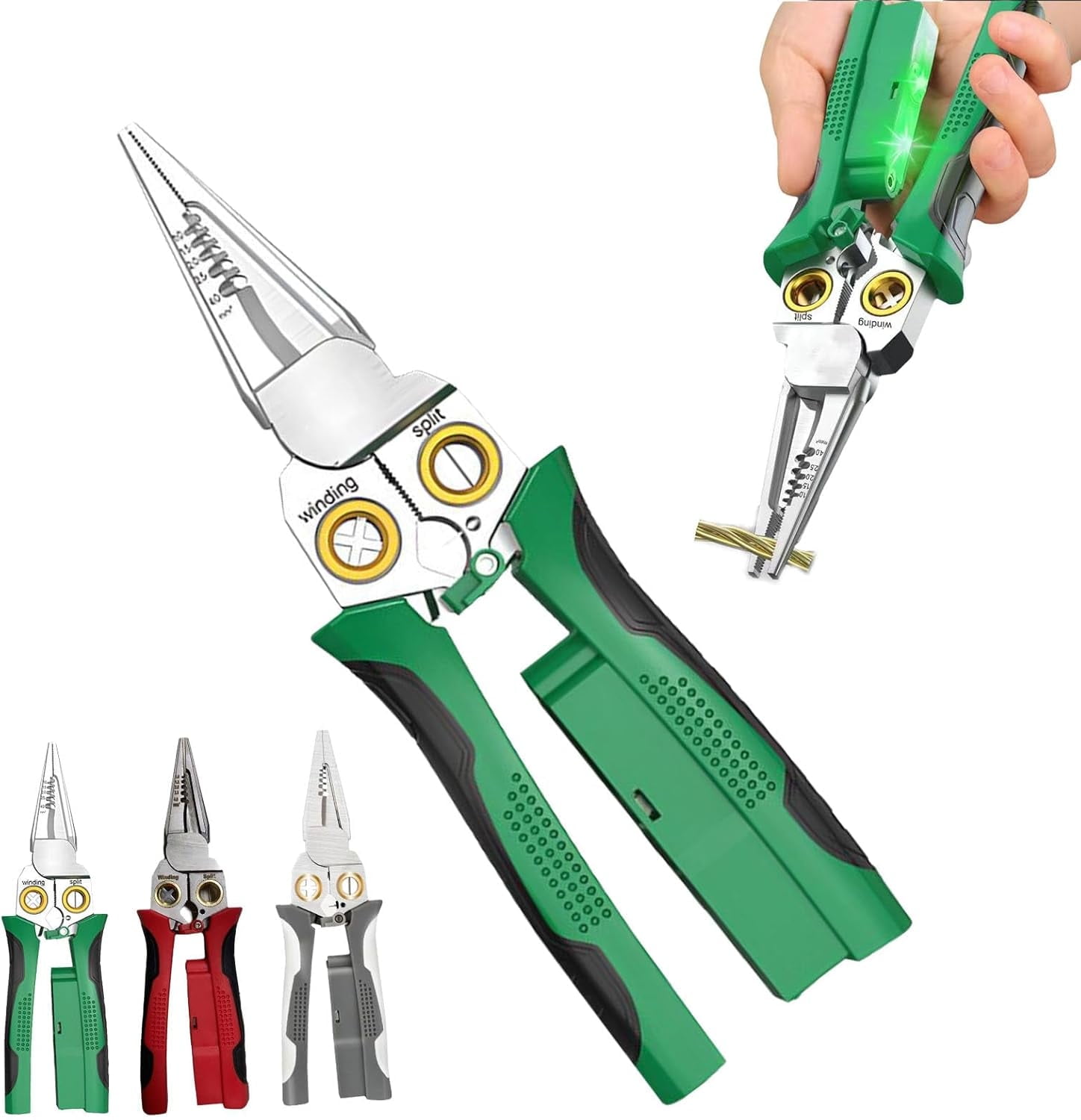 Mshandto 10-in-1 Multitool Wire Stripper & Crimper - Professional Electrical Pliers For DIY & Work